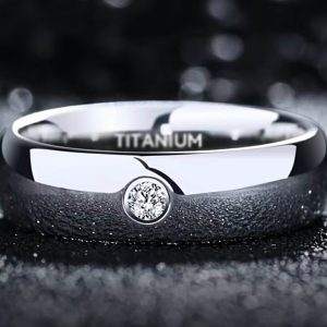 Titanium Zircon Ring