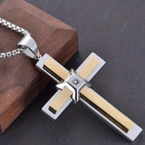Stainless Steel Gold/Silver Cross