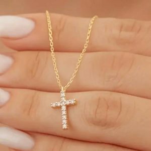 Gold Studded Cross