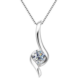 Twist Solitaire Drop Pendant