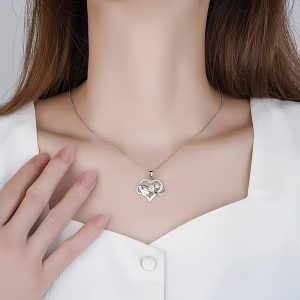 14k White Gold Heart Pendant